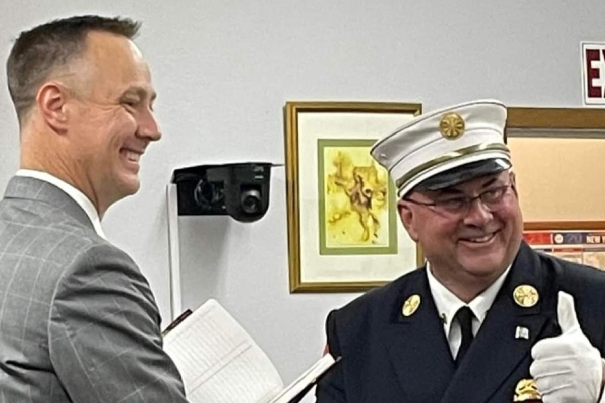 Swearing in of Fire cheif William Ryan