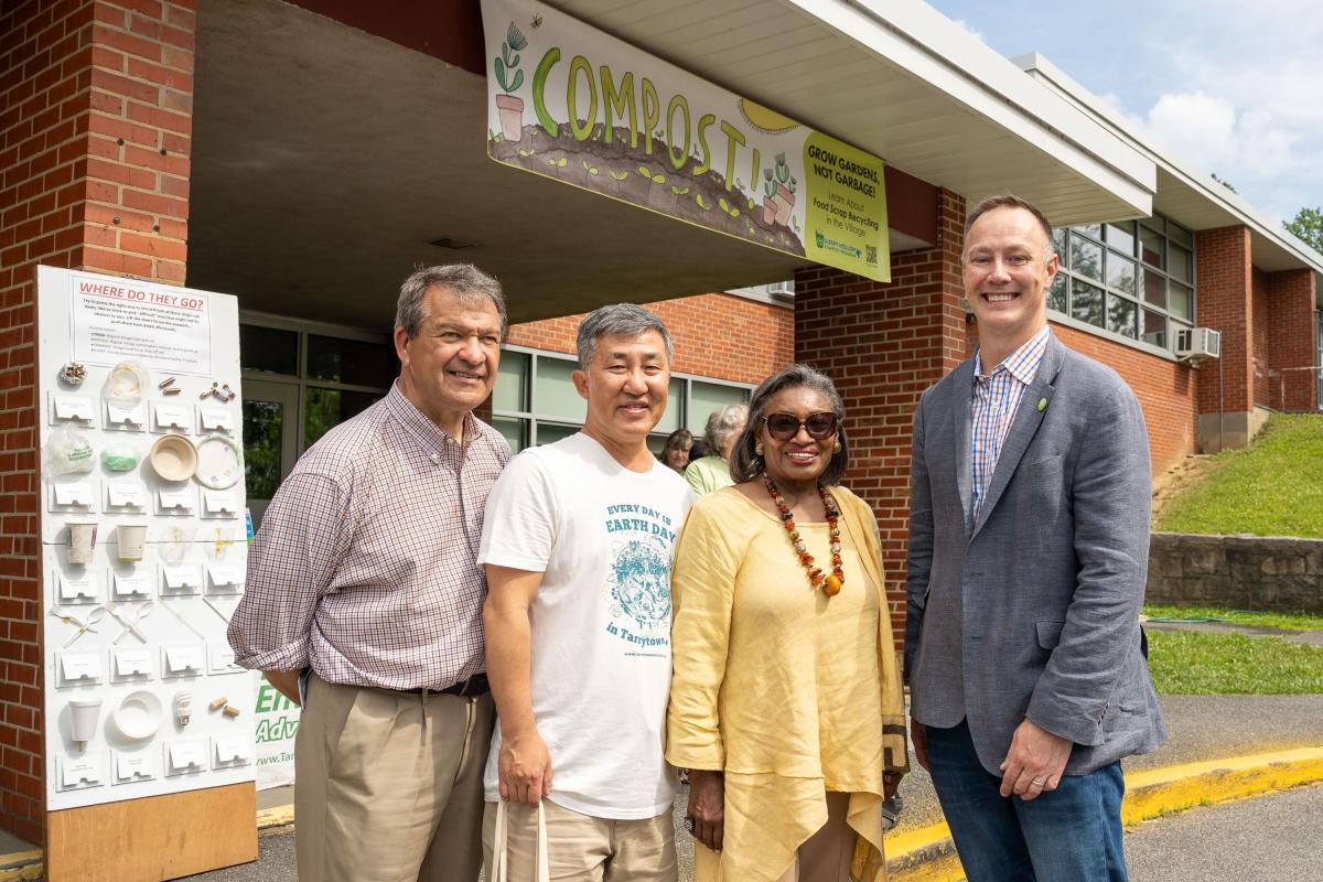 Compost Giveback Day CE Latimer TT Trustee Kim Senator Majority Leader Stewart Cousins and Mayor Rut