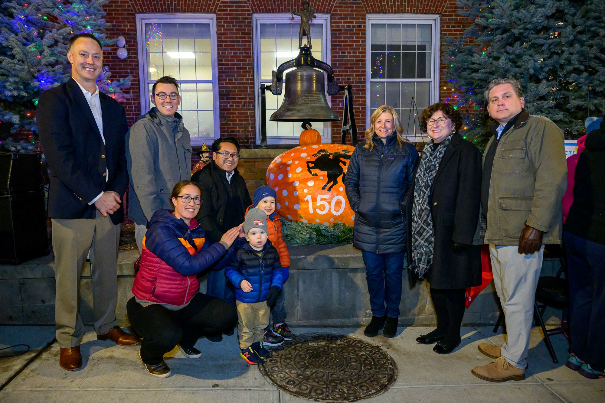 Mayor Rutyna and Trustees at 150th Kick-off celebration