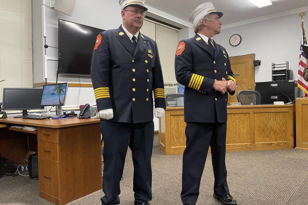 Two Senior Officers at Ceremony